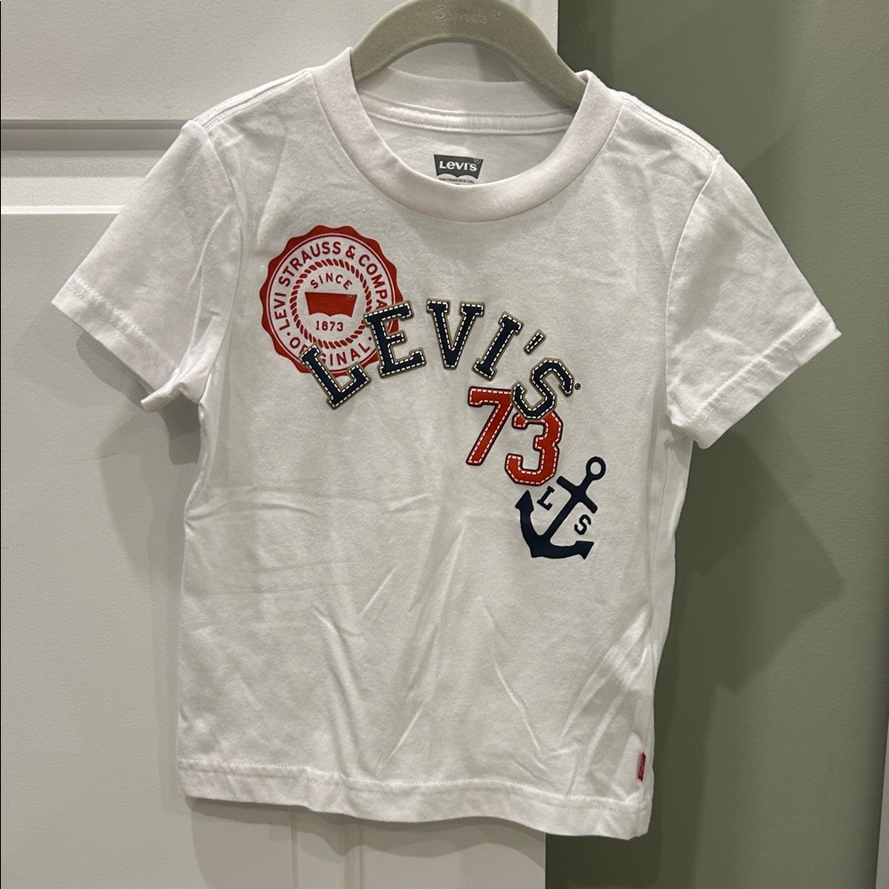 Levi's Kids White and Red Anchor Graphic Tee